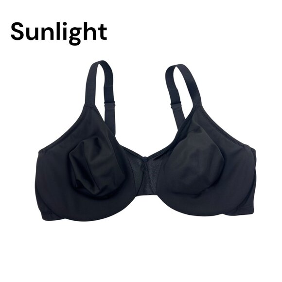 Olga Women Black Unlined Minimizer Bra Size 38D Comfy Underwire Adjustable Strap - Picture 1 of 9